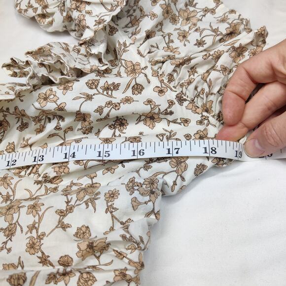 En Saison Gianna Floral Print Cotton Ruffle Maxi Dress Small Medium Cottagecore - Picture 16 of 16